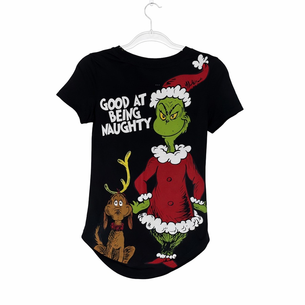 Festive Grinch and Max Black Tee